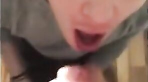 Twink Swallows Big Cock, Amateur Blowjob Video