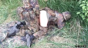 German Military Men Go Wild Outdoors