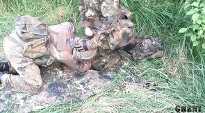 German Military Men Go Wild Outdoors