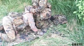 German Military Men Go Wild Outdoors