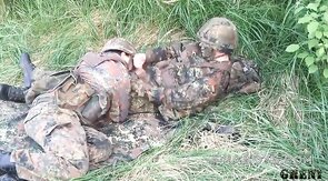 German Military Men Go Wild Outdoors