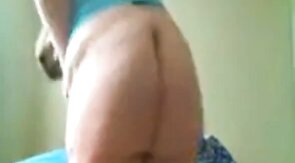 Chubby Small-Cocked Amateur Strips and Shows His Ass
