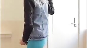 Twink cums hard while jacking off in college dorm room