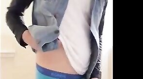 Twink cums hard while jacking off in college dorm room