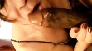 Mature Tranny Slut Takes on a Big Black Cock