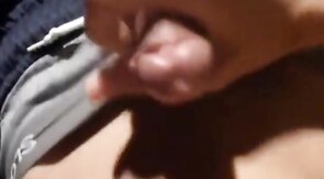 Twink Plays with His Huge Load After Intense Masturbation Solo