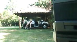 Bareback Bear Threesome Outside