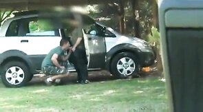 Bareback Bear Threesome Outside