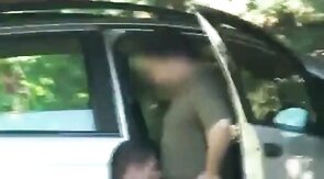 Bareback Bear Threesome Outside