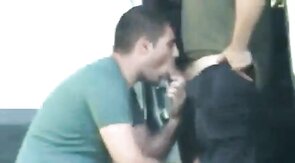 Bareback Bear Threesome Outside