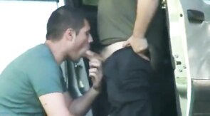 Bareback Bear Threesome Outside