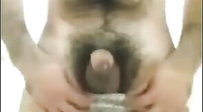 Muscle Man Strokes His Big Cock and Flexes