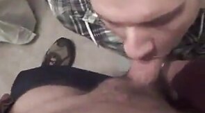 Big-Cock Blowjob - Cum Shot on Tongue