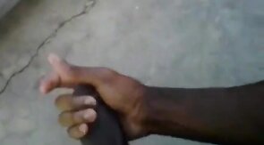 Huge Black Cock Masturbating and Cumming Outdoors