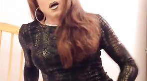 Mature Crossdresser Handjob with a Hunk
