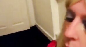 Submissive Crossdresser's Blowjob Training