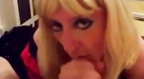 Submissive Crossdresser's Blowjob Training