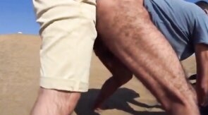 Bareback Outdoor Adventure With A Stranger On A Dune