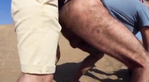 Bareback Outdoor Adventure With A Stranger On A Dune