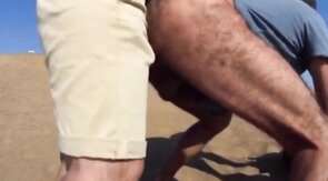 Bareback Outdoor Adventure With A Stranger On A Dune