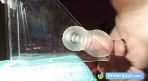 Daddy's Fleshlight Gets Filled with a Huge Load
