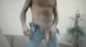 Big-Cock Dad Shows Off His Huge Flaccid Package