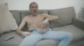 Big-Cock Dad Shows Off His Huge Flaccid Package