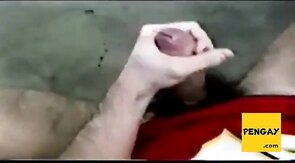 HandJob Fun Outside: Amateur Man Cums Hard!