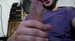 Bearded Amateur Man Masturbating Solo