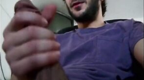 Bearded Amateur Man Masturbating Solo