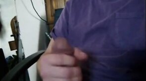 Bearded Amateur Man Masturbating Solo