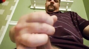Big-Cock Daddy Strokes His Meat