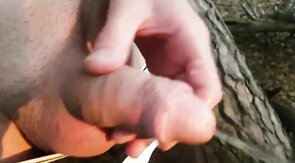 Pissing Outdoors with a Big-Cocked Hunk