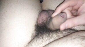 Fat Amateur Strokes His 4-Inch Mini-Penis