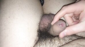 Fat Amateur Strokes His 4-Inch Mini-Penis