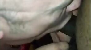 Black Cock Blowjob - Amateur Crossdresser Daddy Swallows 2 Thick Loads