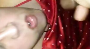 Black Cock Blowjob - Amateur Crossdresser Daddy Swallows 2 Thick Loads