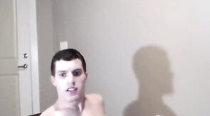 Twink Strokes His Big Cock on Webcam