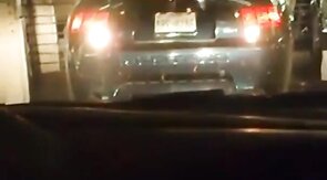 Big-Cocked Man Strokes in Car While Watching Porn