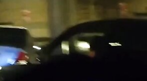 Big-Cocked Man Strokes in Car While Watching Porn