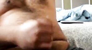 Fat Bear Jacks Off During a Massage