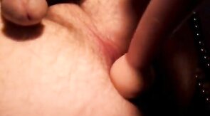 Crossdresser gapes his ass and cums hard