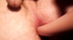 Crossdresser gapes his ass and cums hard