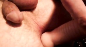 Crossdresser gapes his ass and cums hard