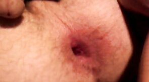 Crossdresser gapes his ass and cums hard