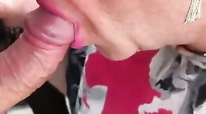 Crossdresser Bobbi's Blowjob at Work