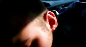 Big Cock Blowjob in a Car on a Rooftop Parking Garage