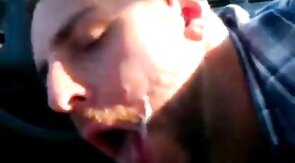 Big Cock Blowjob in a Car on a Rooftop Parking Garage