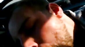 Big Cock Blowjob in a Car on a Rooftop Parking Garage