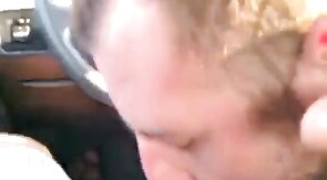 Big Cock Blowjob in a Car on a Rooftop Parking Garage